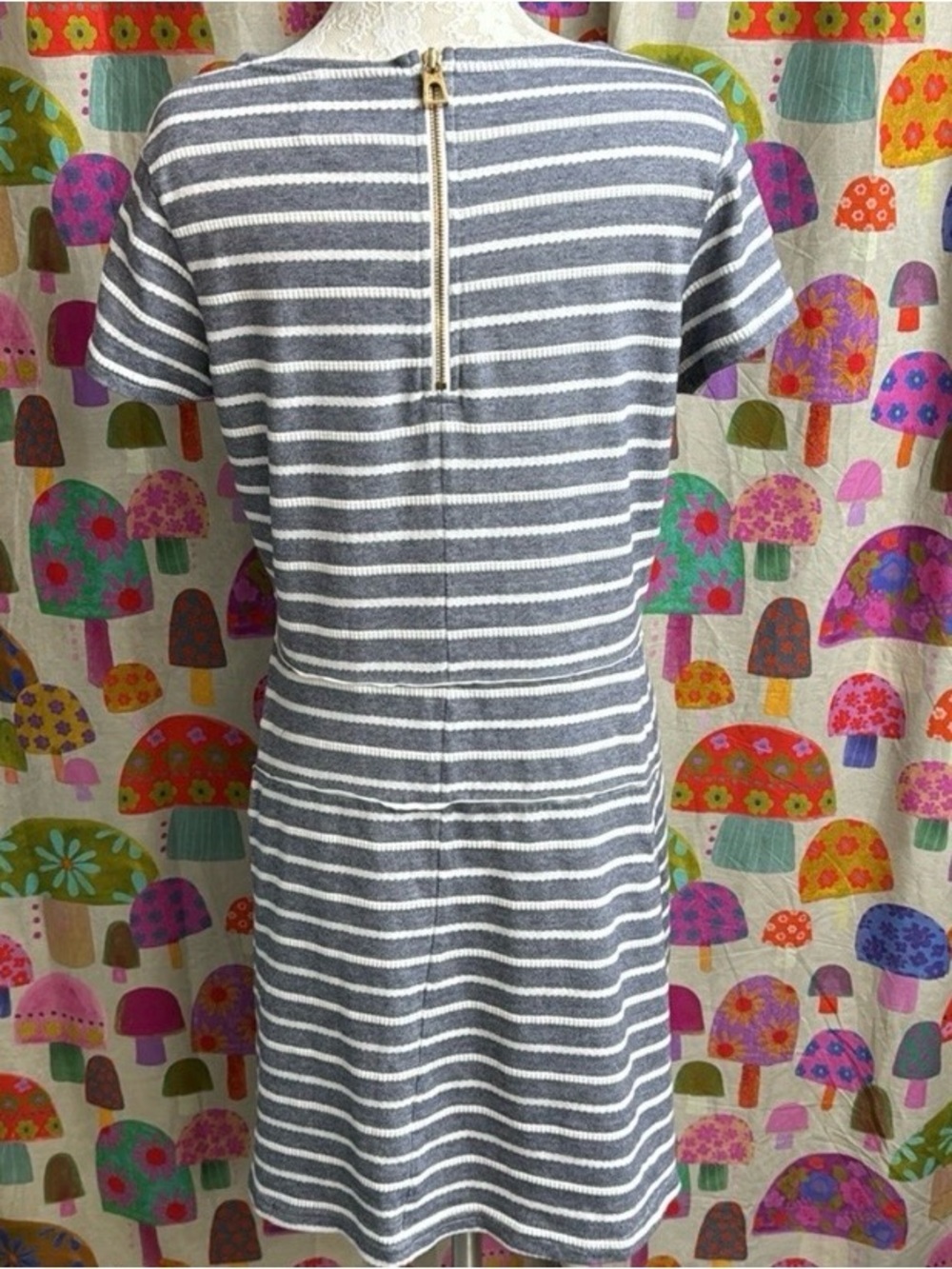 STS Sail to Sable Short Sleeve Zip Back Dress. Medium - Picture 4 of 8